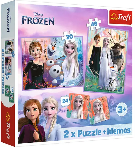 Набір Пазли - (2в1 + Мемо) - "Принцеси" / Дісней: Крижане серце 2/Trefl - фото 1