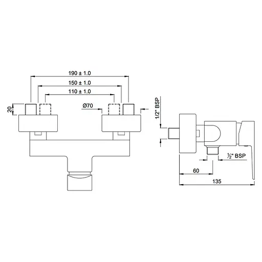 Змішувач для душу Jaquar Kubix Prime KUP-CHR-35149PM Хром - фото 2