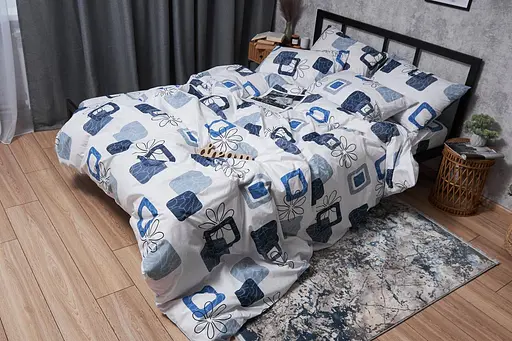 Комплект постільної білизни Moon&Star Бязь Gold Люкс Silky Touch King Size 220x240 наволочки 2х50х70 - фото 4