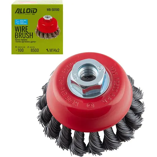 Щітка торцева Alloid Building Tools кручений дріт 100 мм (WB-50100) - фото 2