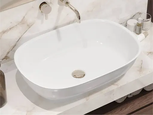 Умивальник Miraggio Tripoli глянсовий 0000586, Білий - фото 2