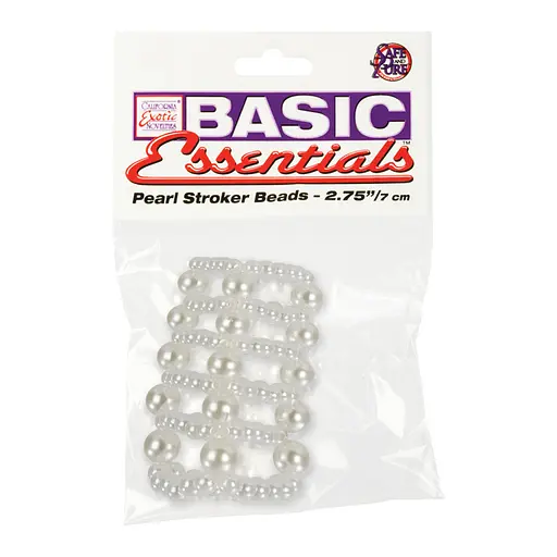 Насадка на пенис CalExotics Basic Essentials Pearl Stroker Beads 7 см белый - фото 3