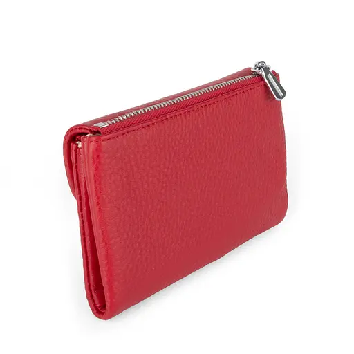 Гаманець жіночий шкіряний De Esse LC68308-05 червоний невеликий на магніті - фото 3