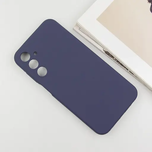 Чехол Lakshmi Silicone Cover Full Camera AAA для Samsung Galaxy A55 Темно-синий/Midnight blue - фото 5