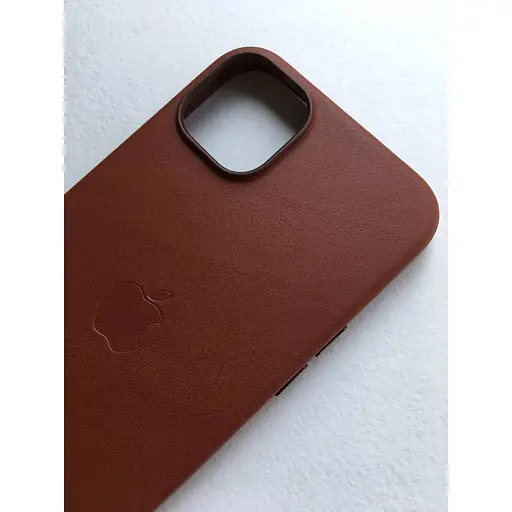 Оригинальный кожаный чехол Apple Leather Case MagSafe для iPhone 14 Plus (6.7") Umber (MPPD3ZE/A) - фото 7