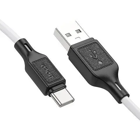 Кабель Hoco X90 Cool silicone charging data cable for Type-C Чорний - фото 1