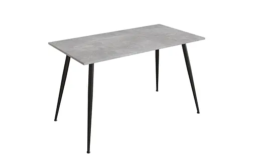 Кухонний стіл Марсель 40 Ferrum-decor 75x120x60 Чорний метал ДСП Бетон 16 мм (FRD-106753)