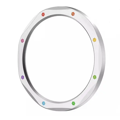 Безель металевий Sikai для смартгодинника Xiaomi Watch S3/S4 Silver-multicolor + захисне скло - фото 5