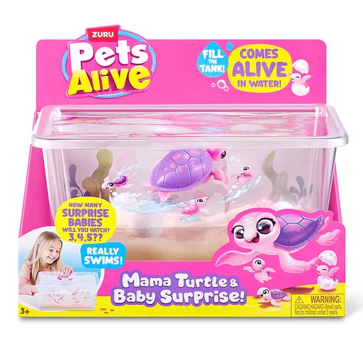 Интерактивный игровой набор Мама черепаха с сюрпризом Pets & Robo Alive 9560 "Mama & Baby Surprise" - фото 1