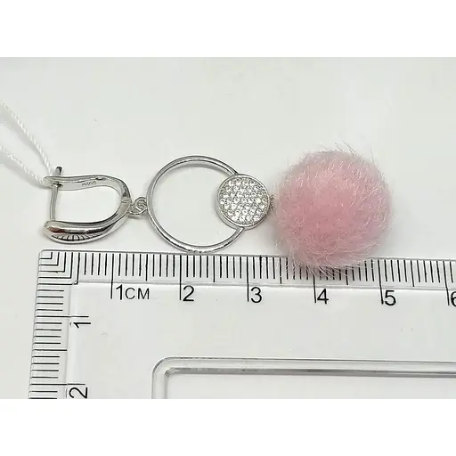 Срібні сережки Срібний рай з фіанітами. 1112 072363 - фото 5