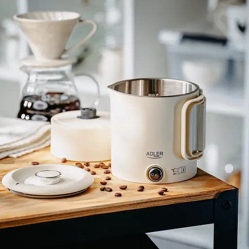 Электрочайник Adler AD 1388b дорожный 650 Вт/ 0,8 л/ двойные стенки/ автовыключение/бежевый - фото 8