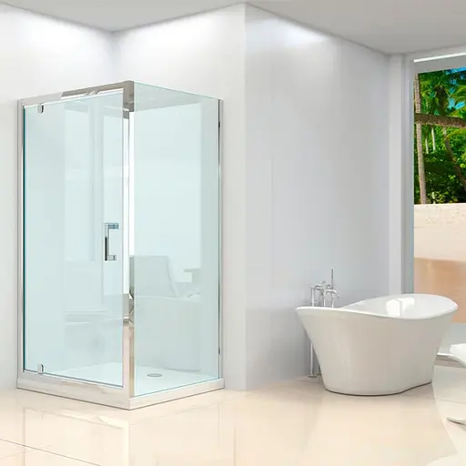 Душевая кабина Dusel A-516 100x100x190 шиншилла, Универсальная, матовый, хром, 100x100 - фото 6