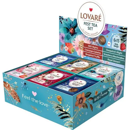Чай асорті Lovare Fest Tea Set 180 г (90 шт. х 2 г) - фото 2