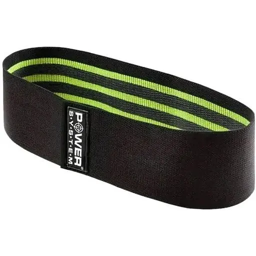 Тканинна гумка для фітнесу та спорту Power System PS-4092 Booty Band LVL 2 Black/Green (d_80 см, 12-16 кг) (4092GN-0) - фото 1