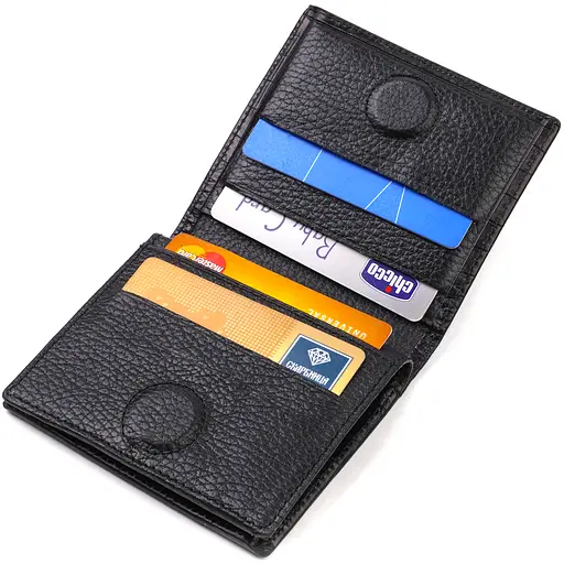 Мужской кожаный кошелек Canpellini 9.5х10.2х1 см acs0025718 - фото 3