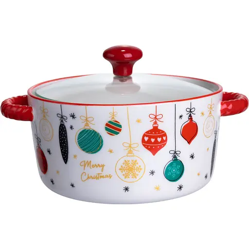 Миска для супа и лапши фарфоровая Merry Christmas 800 мл  FM-CS-9B