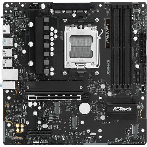 Материнська плата ASRock A620AM PRO-A (AM5/A620A, 4xDDR5, PCIex16, HDMI, 2xSATA, 3xM.2, 2.5GLan, 8ch, mATX)