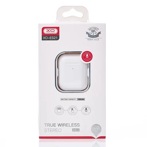 Навушники бездротові XO es21 Bluetooth механічні кнопки білі - фото 4