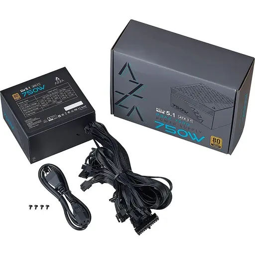 Блок живлення AZZA PSAZ-750G 750W ATX 3.1 80+ Gold (PSAZ-750G(ATX 3.1)) - фото 3