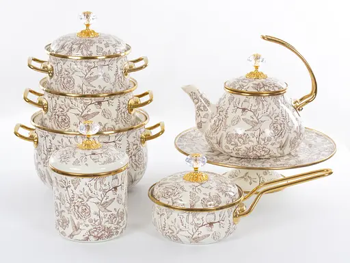 Чайник емальованний Elmani Bird з кришкою 2.2 л - фото 8