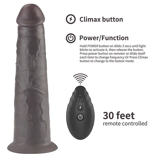 Вибратор Lovetoy Dual-Layered Silicone Nature Cock 8.0apos;apos; 20.5 см (черный) - фото 8