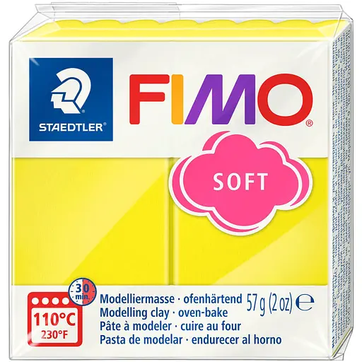 Пластика для біжутерії Soft Лимонна 57г Fimo - фото 1