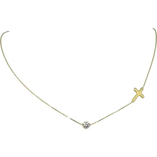 Золоте кольє Столична Ювелірна Фабрика з фіанітом. 350968Ж 45