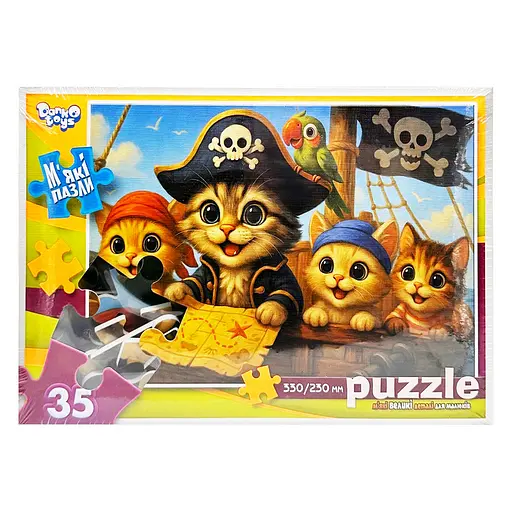 Дитячі м'які пазли "Пухнасті пірати" Danko Toys S35-11-06, 35 елементів - фото 1