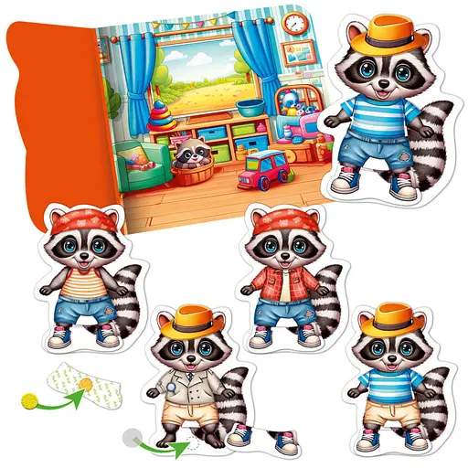 Гра розвиваюча з липучками "Енотик" Vladi Toys VT1320-02, 9 елементів одягу - фото 2