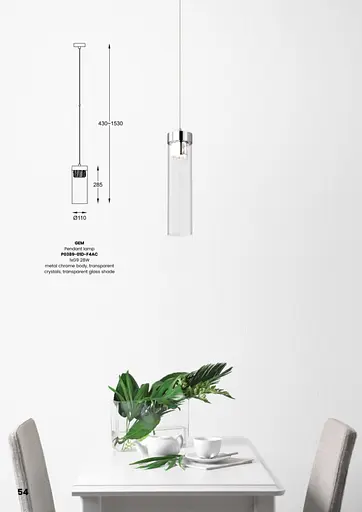 Підвісний світильник Zuma Line P0389-01D-L7AC GEM - фото 4