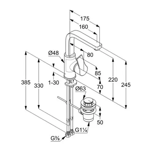 Смеситель для умывальника Kludi Zenta SL 480270565 - фото 2