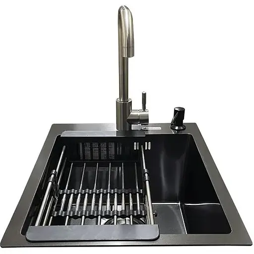 Комплект мойка + смеситель Romzha Arta U-350S BL(B) - фото 2