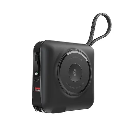 Портативний ЗП Power Bank WIWU Wi-P051 6 in 1 PD45W з БЗП+iWatch 15000 mAh Black - фото 5