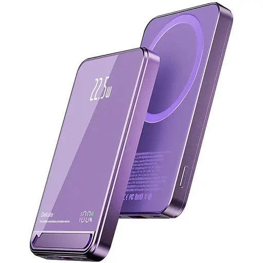 Повербанк Delicate MagSafe Powerbank бездротовий з бездротовою зарядкою для iPhone 10000 mAh 20W Purple