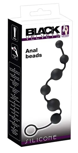 Анальні намиста Black Velvets Anal Beads 40 cm (чорний) - фото 5