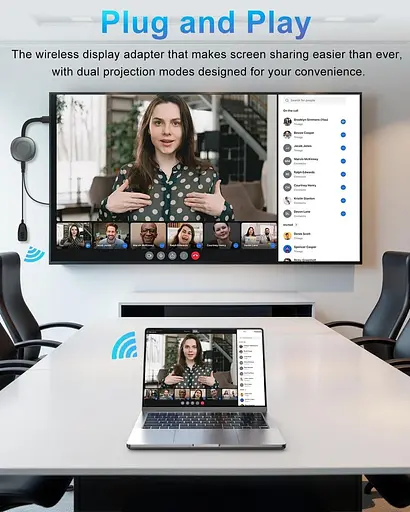 Miracast HDMI Dongle, бездротовий HDMI-адаптер для дублювання екрана 4K, передавач - фото 2
