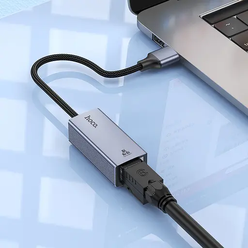 Интернет-адаптер Hoco UA37 1000 Мбит/с USB to RJ45 сетевая карта внешняя - фото 9