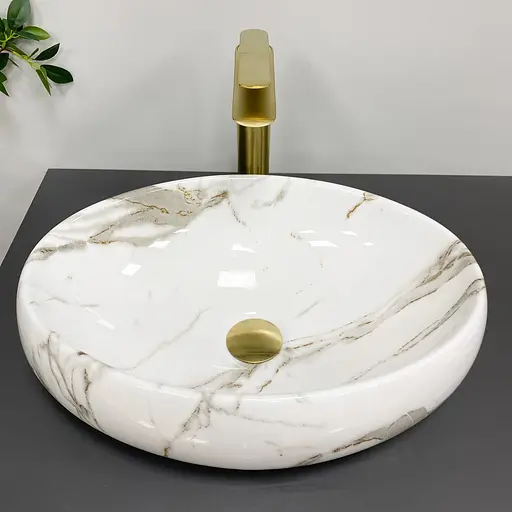 Умивальник VBI Veneto aiax glossy накладний VBI-012809, Мармур - фото 4