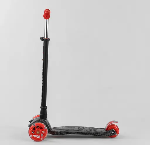 Самокат Maxi Best Scooter 59х14х27 см Чорно-червоний 000231470 - фото 5