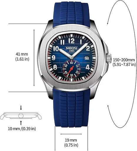 Годинник NIBOSI Чоловічий аналоговий кварцовий наручний годинник Чоловічий водонепроникний годинник для чоловіків - фото 6