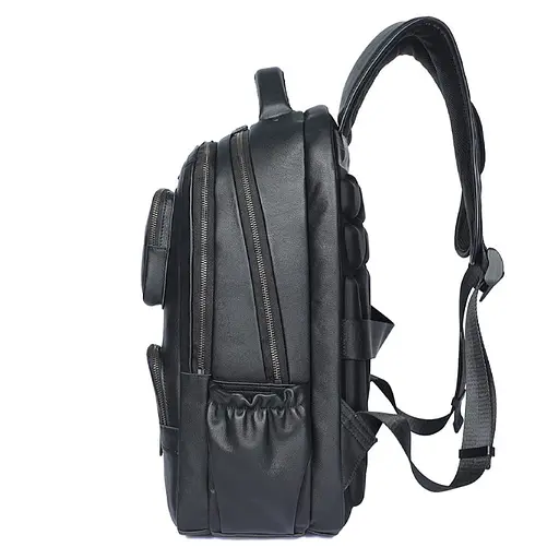 Мужской кожаный рюкзак John McDee 44х32х17 см sum0028450 - фото 7