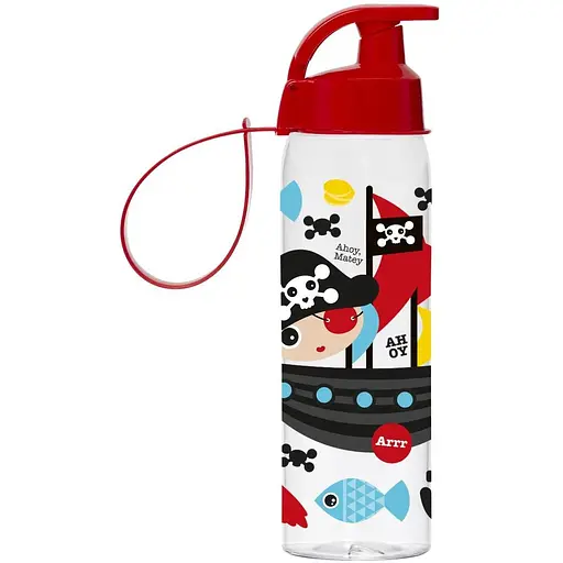Дитяча пляшка для води Herevin Pirate 500 мл червона (6515748) - фото 1