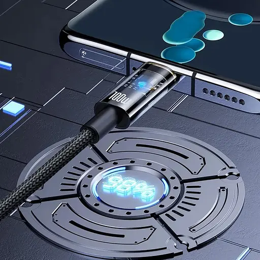 Кабель Baseus Explorer Series Auto Power-Off USB-A to USB-С 100w 2m Black (CATS000301) [152038] - фото 10