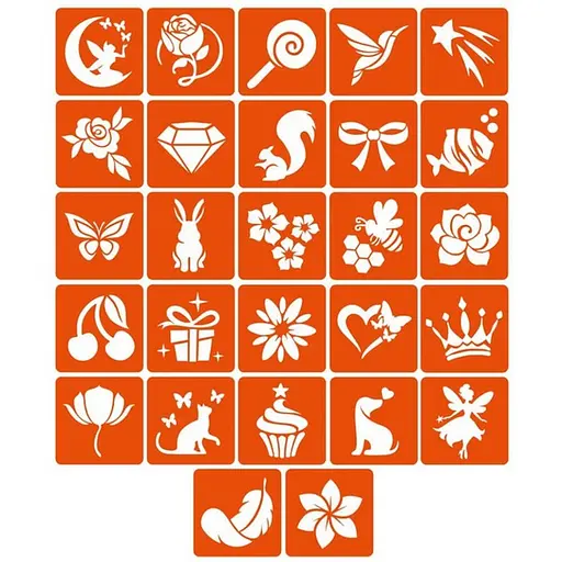 Набір трафаретів для біо-тату Легка краса legka-krasa_5x5_27_1