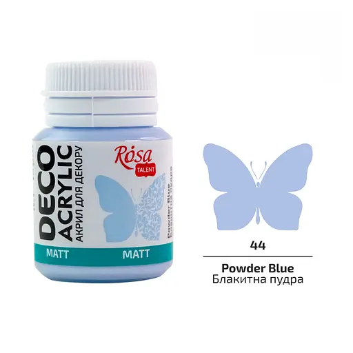 Акрил для декору Блакитна пудра (44) матовий 20 мл Rosa Talent - фото 1