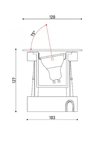 Світильник ґрунтовий KLOODI KDGL-SC120X120 GU10 ADJ HC - фото 3