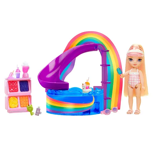 Детский игровой набор с куклой серии Littles Счастливый праздник в бассейне Rainbow High 522249 - фото 7