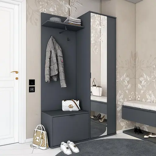 Прихожая Doros Дора Графит 113,5х40х192 (44900219) - фото 11