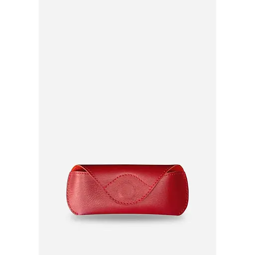 Кожаный чехол для очков BlankNote с клапаном на магните Wings Красный - фото 2