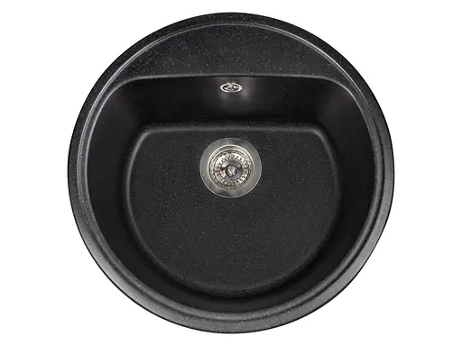 Кухонная мойка гранитная Miraggio Malibu black 516x516x220 00208807, Черный - фото 1